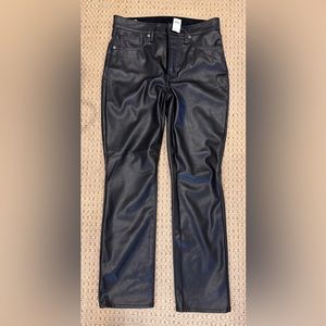 Gap NWT High Rise Vegan Leather Vintage Slim Pants